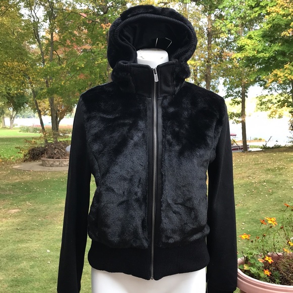 NWT Jeans by Buffalo faux fur jacket M-L - Picture 3 of 9